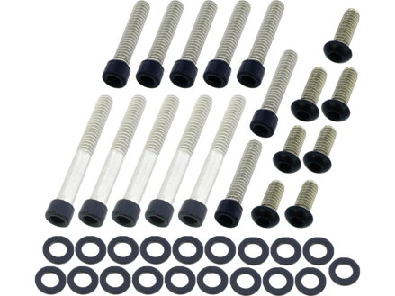 Primary Cover Screw Kit For Dyna, Softail Satin Black Powder Coated