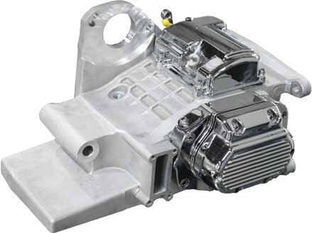 Transmission for 6 Speed Twin Cam A Raw Housing, Chrome Covers