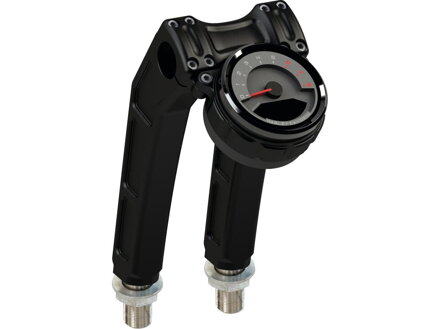 Clubstyle Riser Kit Height: 9", For 1" Handlebar, Round Instrument Black Satin