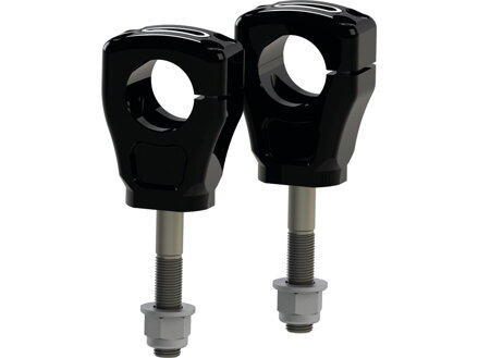 2" Straight Riser Non-Drilled, 1 1/4" Clamp Diameter Black