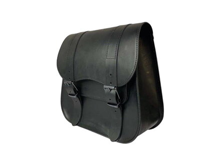 Leather Universal Saddlebag for Softails 15,9 Liter, Height: 350 mm, Width: 390/320 mm, Depth: 130 mm Black