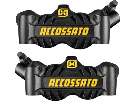 Radial Monobloc Brake Calipers Carbon Ceramic Pads Anodized Black Yellow Forged Aluminium Front Left Right