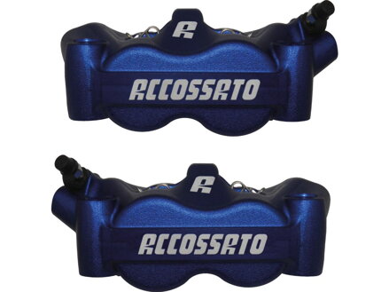 Radial Monobloc Brake Calipers Sintered Pads Blue Anodized Forged Aluminium Front Left Right