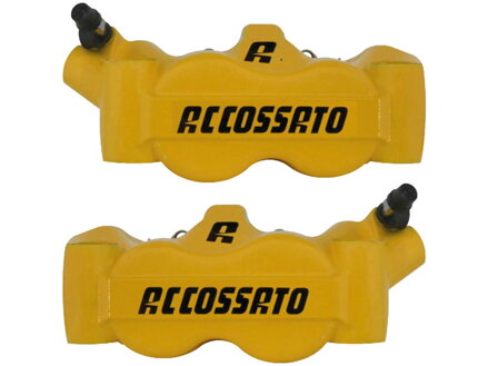 Radial Monobloc Brake Calipers Carbon Ceramic Pads Yellow Forged Aluminium Front Left Right