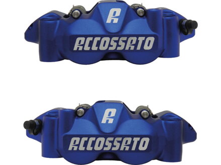 Organic Pads Blue Anodized Forged Aluminium Front Left Right