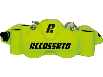 Sintered Pads Yellow Neon Forged Aluminium Front Left