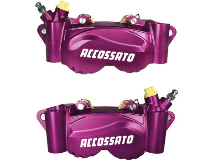 Radial Billet 2-Piece Calipers Sintered Pads Purple Anodized Billet Aluminium Front Left Right