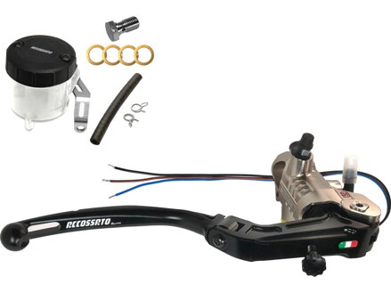 Brake Master Cylinder with foladable Lever and Oil Reservoir With folding black RST lever, long
