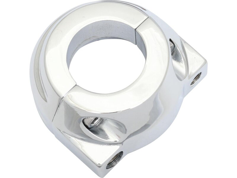 Custom Throttle Clamp Tapered Style Chrome 1" Dual Cable