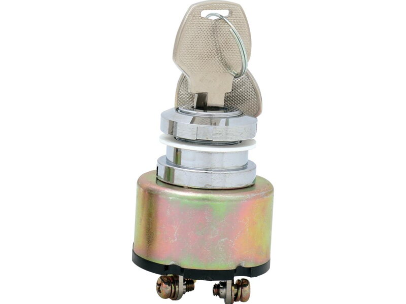Ignition Switch, Chrome 0.75" diameter/on-ign-light Ignition Switch