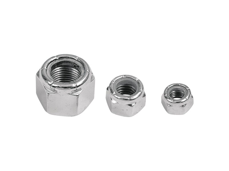 Nylon-Inserted Lock Nut Pack Chrome 1/2"-13 UNC