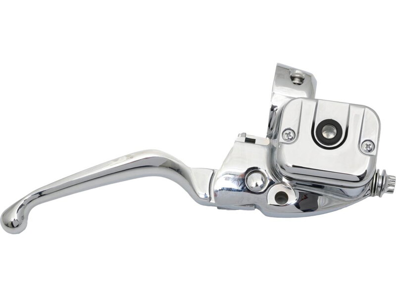 96-up Smooth Contour Brake Master Cylinder Kit Chrome 9/16" 1" Single Disc