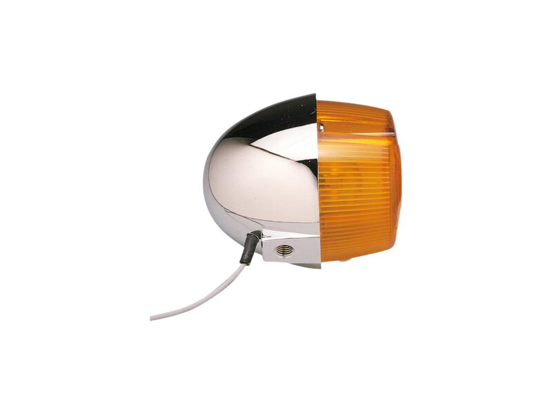 Early Model Turn Signal Chrome Amber Single Filament