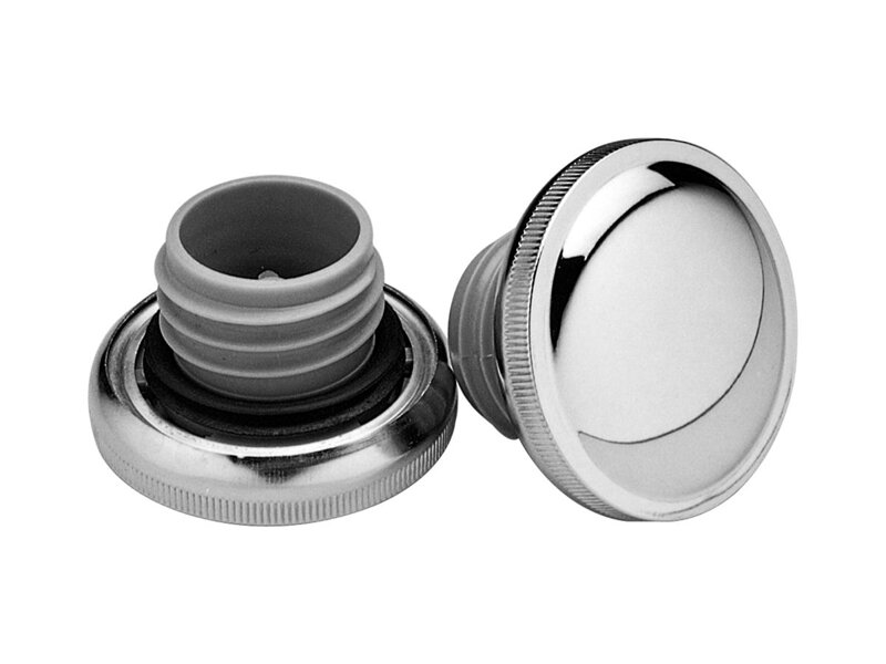 OEM-Style Screw-Inn Gas Cap Left side cap only (Non-vented) Chrome