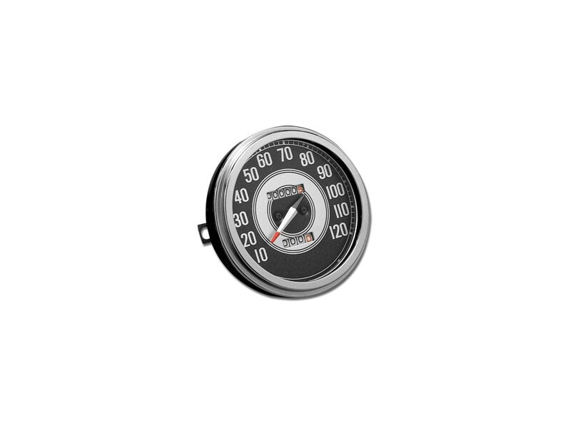 41-45 FL-Style Speedometer Scale: 120 mph; Scale Color: black/silver; Ratio 1:1