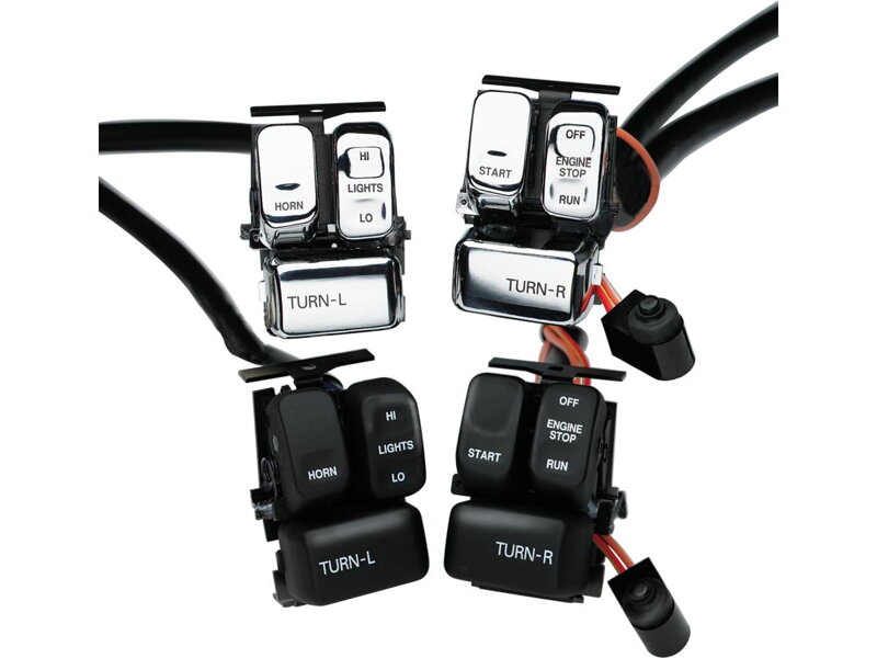 96-up Ergonomic Replacement Engine Start and Stop Switch Engine/Stop/Start Switch Chrome