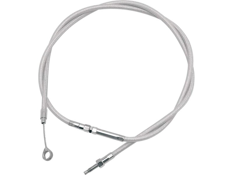 Armor Coated Coil Wound (CW) Clutch Cable Standard Stainless Steel Clear Coated 53,3"