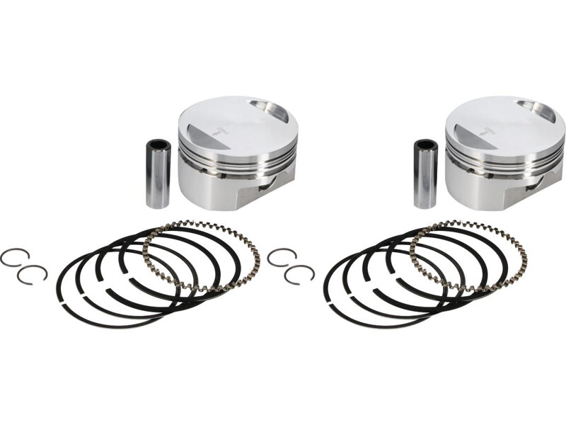 Forged Piston Kit for Sportster Engines Stroke 3,813" Bore 3,518" (89,3572 mm ), Flat Top -2,8cc 9:1 +.020 mm 1200 ccm (74 cui)