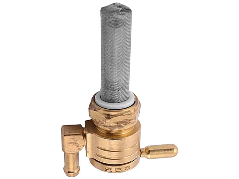 22 mm Fuel Valve Down Facing Outlet Brass Polished