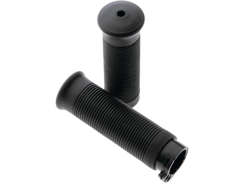 Old School Jack Hammer Grips Black 1" Throttle Cables