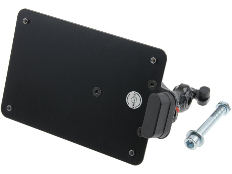 Sidemount License Plate Bracket Kit Germany 180 x 200 mm Black Powder Coated