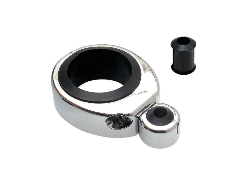 Swivel Head 1 1/4"-1 1/2" Diameter Tubing Cable Clamp Single Throttle/Clutch Cable Chrome