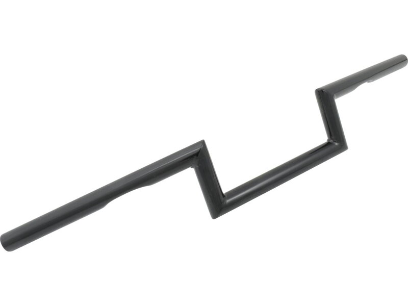 60s Wide Style 4 Handlebar Dimpled Black Powder Coated 1" Throttle Cables