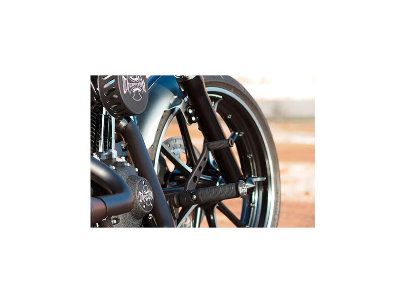 Forward Control Kit for Dyna Base Rubber, Short Forward (-32 mm) Black
