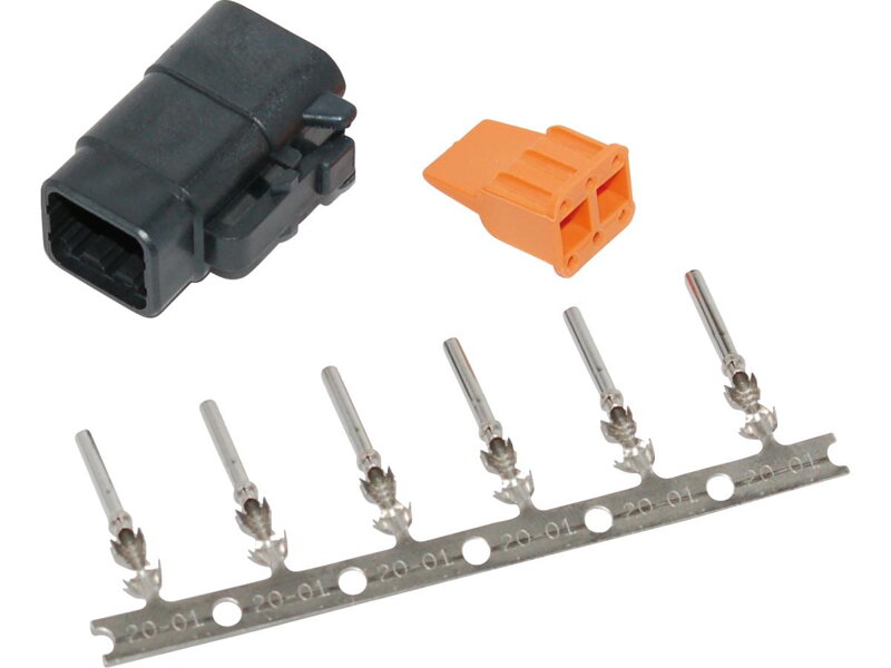 Connector Deutsch DTM 6-Position Black Female Black