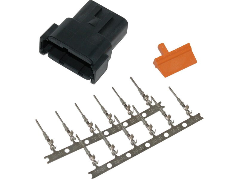 Connector Deutsch DTM 12-Position Black Male Black