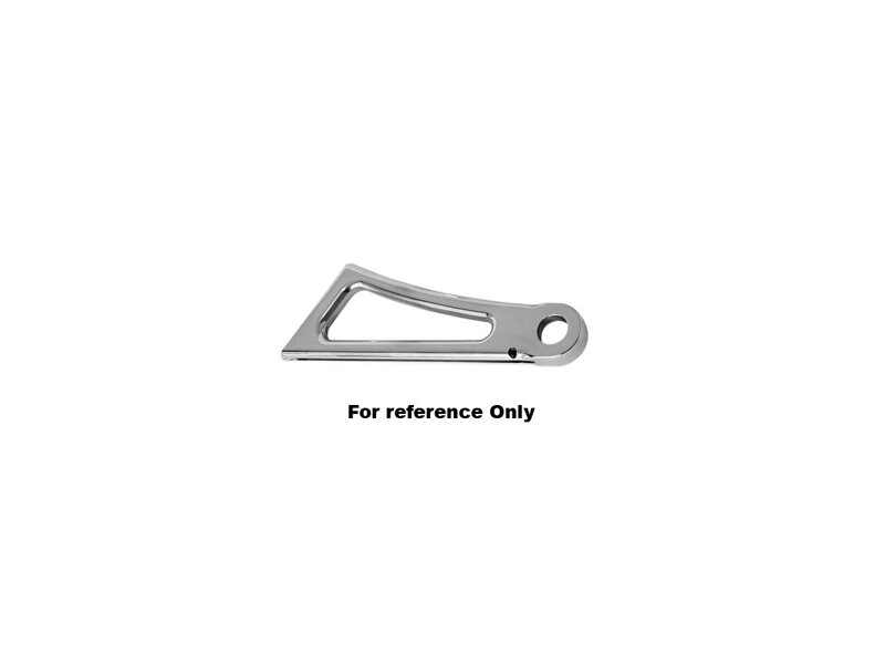 Axle Mount Side Mount License Plate Bracket For 3/4" Axle Diameter Aluminium Polished