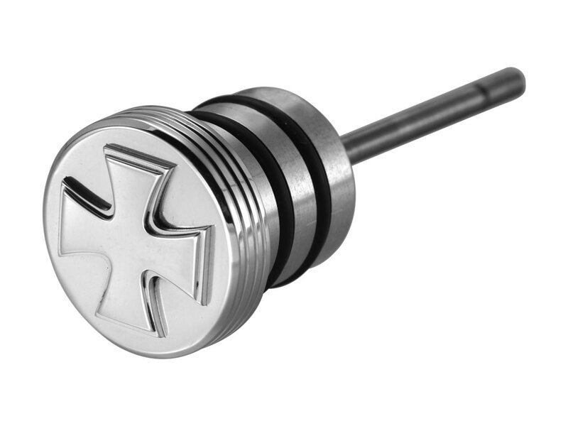Iron Cross Oil Tank Dipstick Aluminium Polished