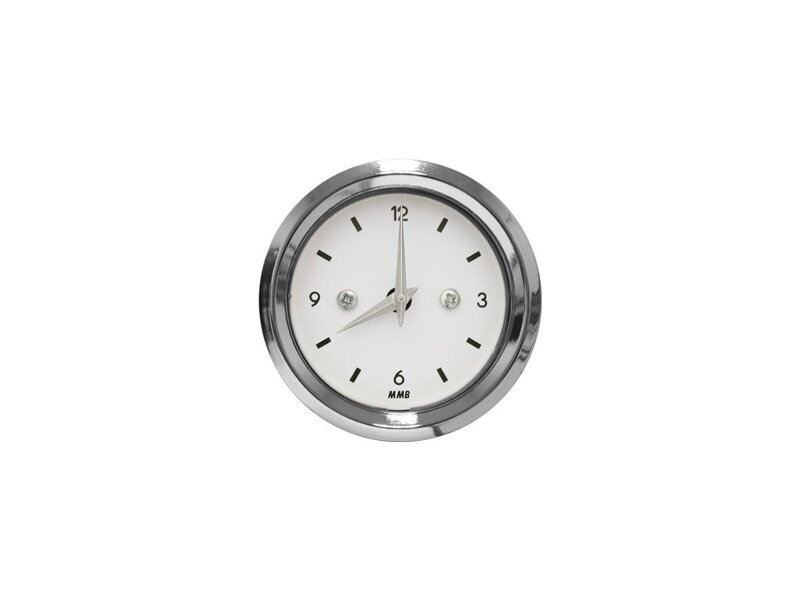 CLOCK BASIC CHR / BLK / RED LIGHT Clock