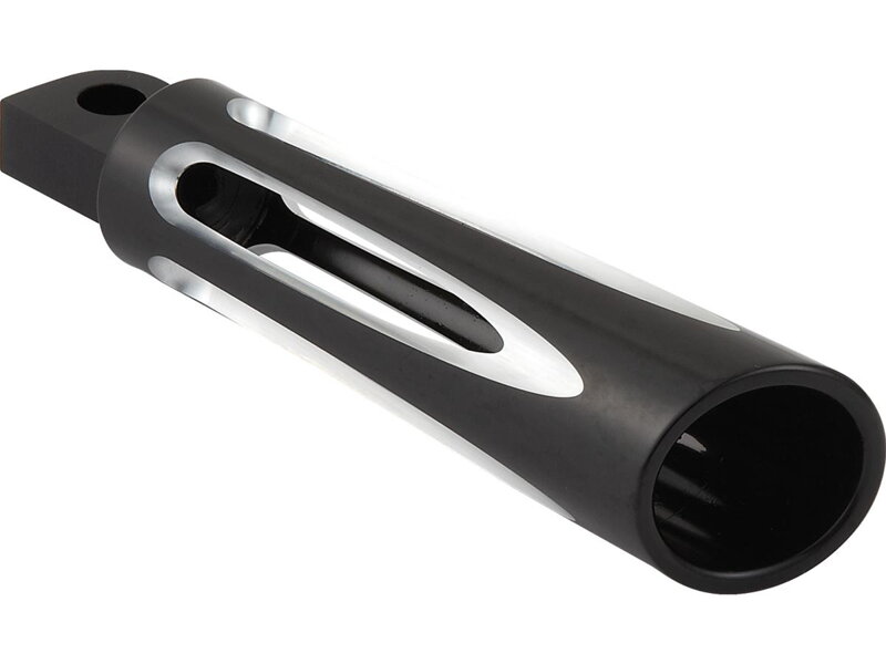 Deep Cut Footpegs Black, Anodized