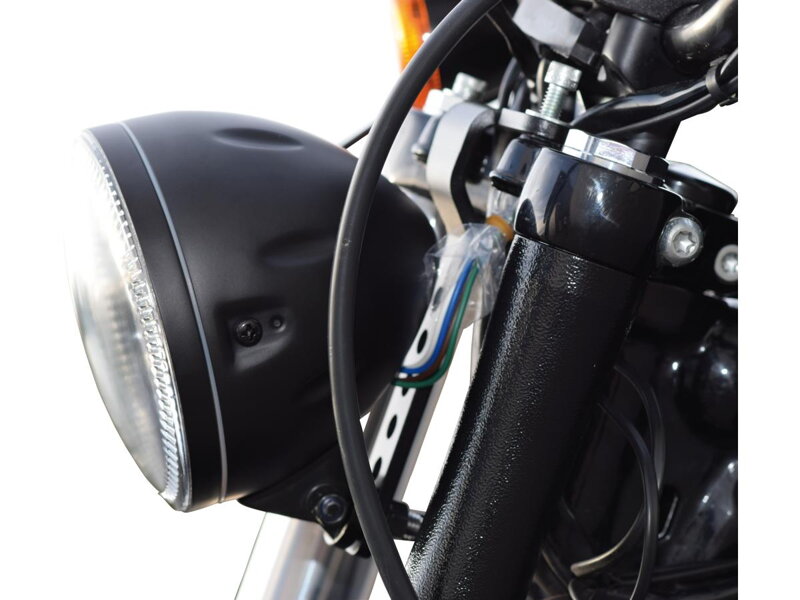 Small Headlight Relocation Bracket Black Powder Coated