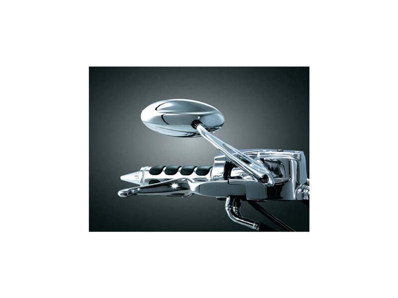 Trident Mirror Convex lens, 9" stem Chrome