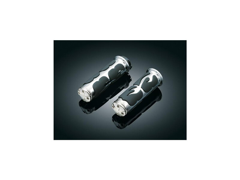 ISO-Flame Grips Chrome 1" Cable operated