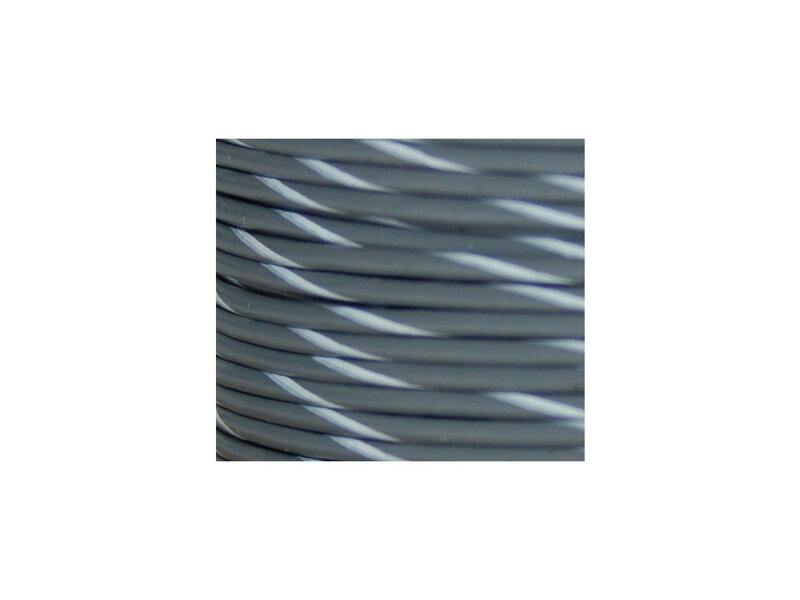 OEM Colored 1mm Wire Spools Gray, White Stripe