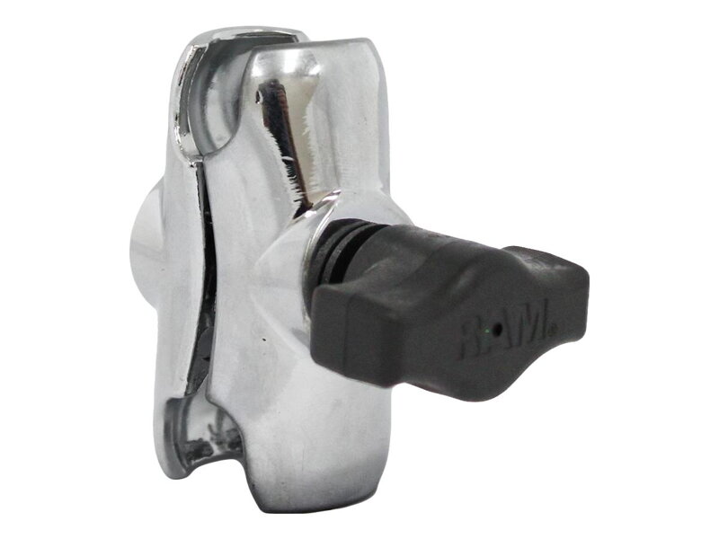 Double Socket Arm For 1" Rubber Balls Short Chrome 60 mm