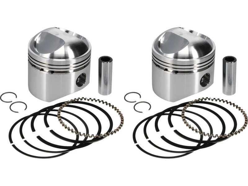Forged Piston Kit for Shovelhead Engines Stroke 4,250" Bore 3,497" (88,8238 mm ), Large Dome +44,5cc 8.5:1 Std. 1340 ccm (80 cui)