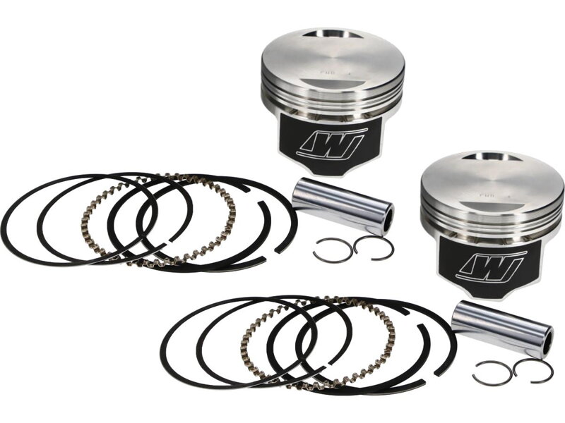 Forged Piston Kit for Sportster Engines Stroke 3,813" Bore 3,508" (89,1032 mm ), Positive Dome +3,6cc, With Skirt Coating 10.5:1 +.010 mm 1200 ccm (74 cui)