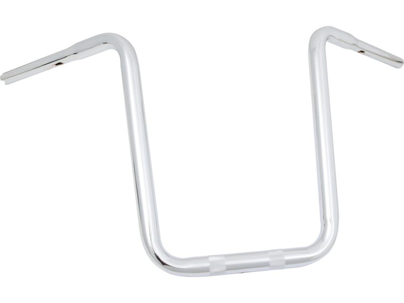 17 Standard Ape Hanger Handlebar Non-Dimpled 3-Hole Chrome 1 1/4" Throttle By Wire Throttle Cables