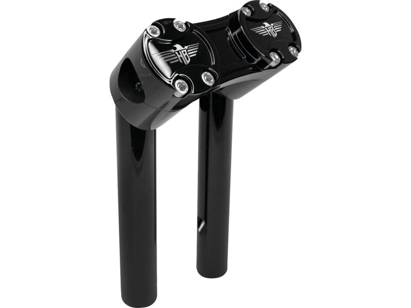 6" Clubstyle Pullback Risers With Black Clamp Black 1 1/4"