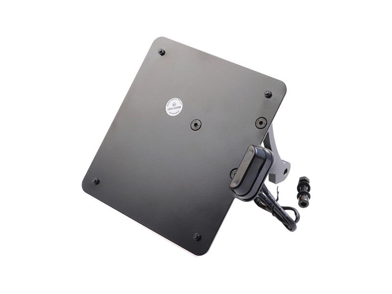 Sidemount License Plate Bracket Kit France 210 x 130 mm Black Powder Coated