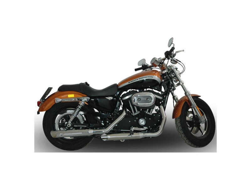 Double Slip-On Muffler Set Endcap Slash Cut Chrome