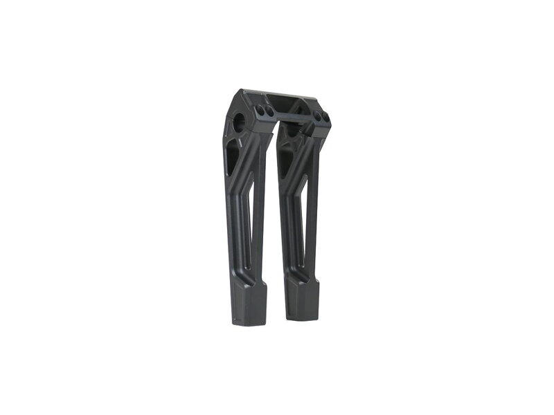 6" Fastback Risers for OE Digital Speedometer Black 1" Anodized
