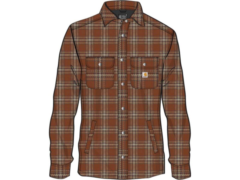 Relaxed Fit Heavyweight Flannel Sherpa-Lined Dherpe-Lined Shirt Jacket