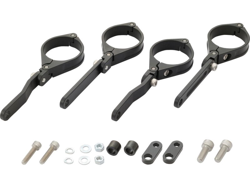 Adjustable CNC Headlight Braket 49mm Fork Mount Black Anodized