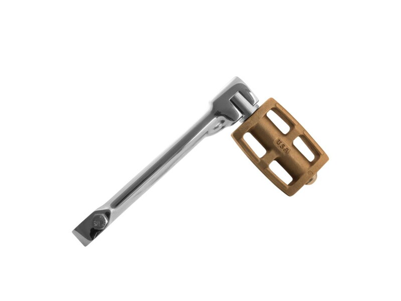 Straight Kick Arm and Pedal Complete Assembly Bronze Stainless Steel Polished
