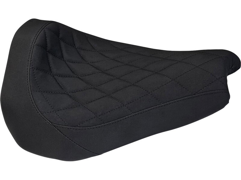 Vinyl Leather Solo Seat Diamond Stitch, For Thunderbike GP Style Fender 260/18" and OE Tank Black